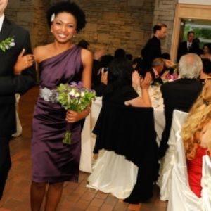 David’s Bridal one shoulder Bridesmaid Dress